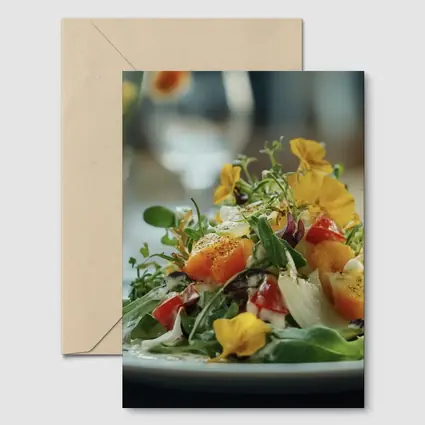 Fresh Garden Salad With Edible Flowers