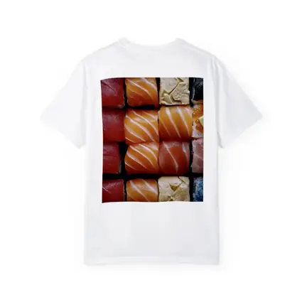 Fresh Sushi Rolls Close Up Overhead View