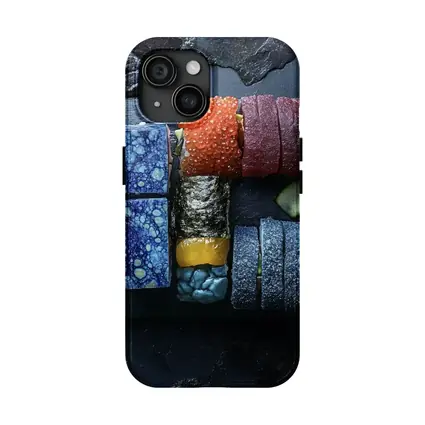 Sushi Platter Spread On Dark Slate