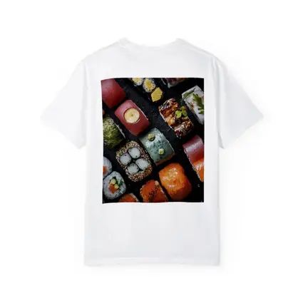 Assorted Sushi Platter Dark Stone Background