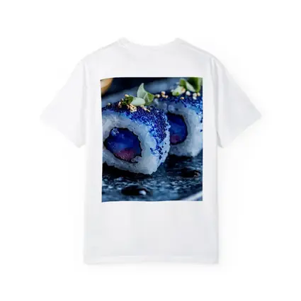 Blue Caviar Sushi Rolls Dark Stone Plate