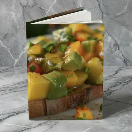 Mango Avocado Salsa Toast Close Up
