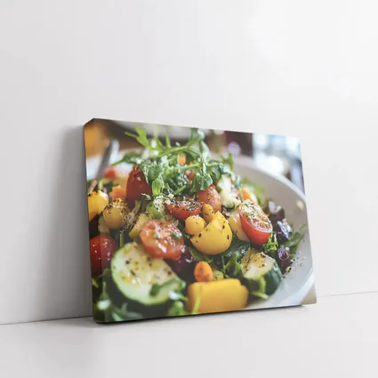 Fresh Garden Salad Bowl With Tomatoes