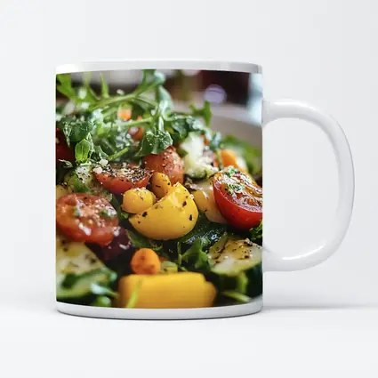 Fresh Garden Salad Bowl With Tomatoes