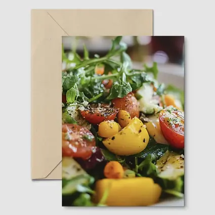 Fresh Garden Salad Bowl With Tomatoes