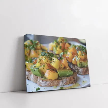Mango Avocado Toast on Rustic Bread