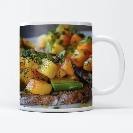 Mango Avocado Toast on Rustic Bread