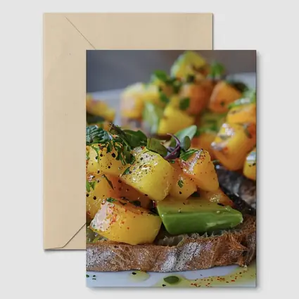 Mango Avocado Toast on Rustic Bread