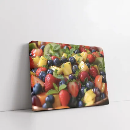 Fresh Fruit Salad Bowl With Mint