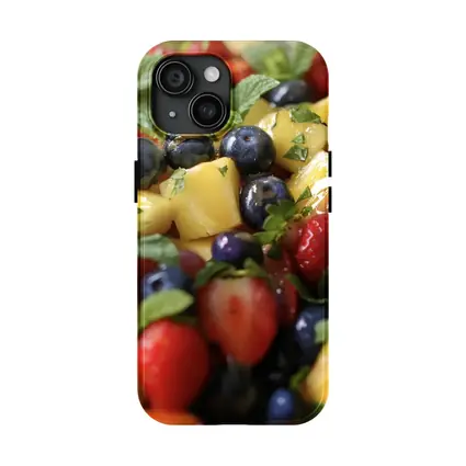 Fresh Fruit Salad Bowl With Mint