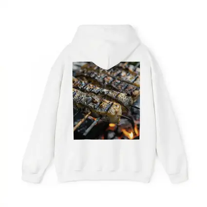 Grilled Fish Skewers Over Open Fire