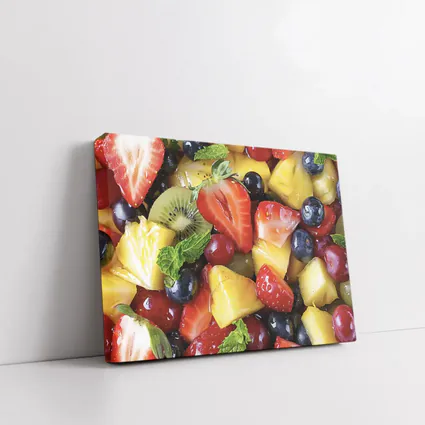 Fresh Fruit Salad Strawberries Blueberries Mango Kiwi