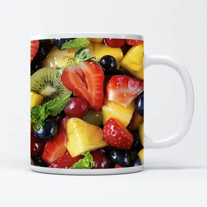 Fresh Fruit Salad Strawberries Blueberries Mango Kiwi