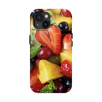 Fresh Fruit Salad Strawberries Blueberries Mango Kiwi