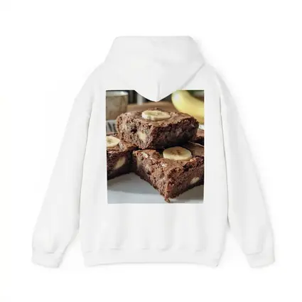 Chocolate Banana Brownies Stack on Plate