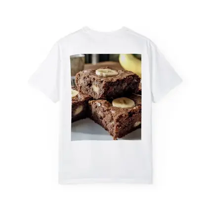 Chocolate Banana Brownies Stack on Plate