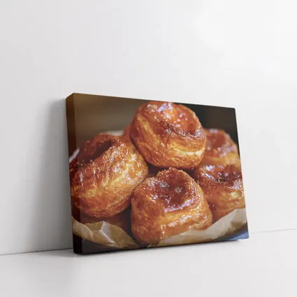 Golden Glazed Kouign Amann Pastries Rustic Basket
