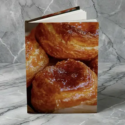 Golden Glazed Kouign Amann Pastries Rustic Basket