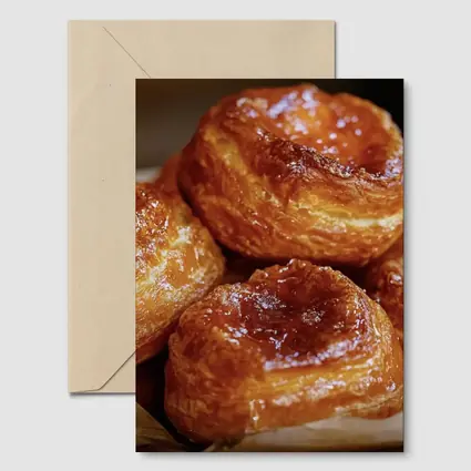 Golden Glazed Kouign Amann Pastries Rustic Basket