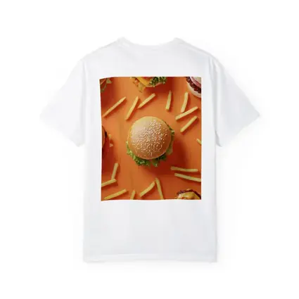 Burgers And Fries On Orange Background