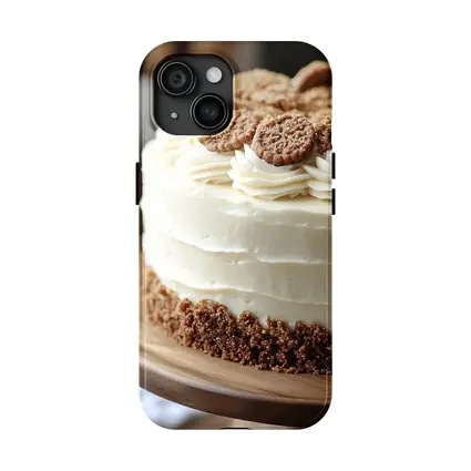 Cream Frosted Cookie Cake Wooden Stand