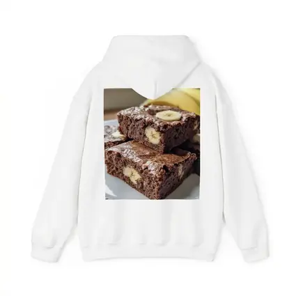 Chocolate Banana Brownies Stacked On Plate