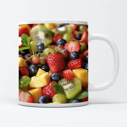 Fresh Fruit Salad Bowl Close Up
