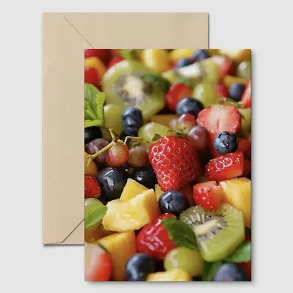 Fresh Fruit Salad Bowl Close Up