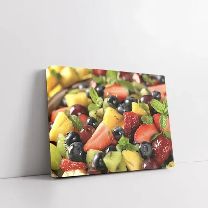Fresh Fruit Salad Bowl With Mint