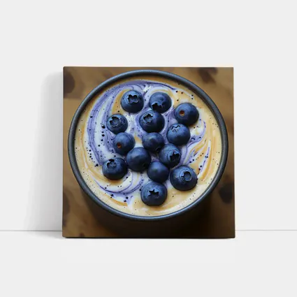 Blueberry Coffee Latte Swirl Dark Mug