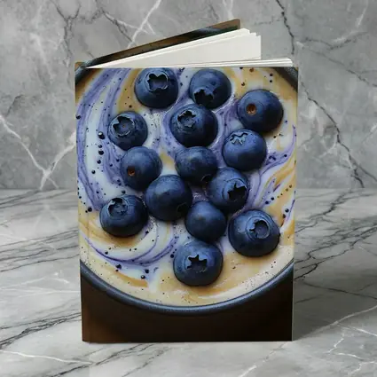 Blueberry Coffee Latte Swirl Dark Mug