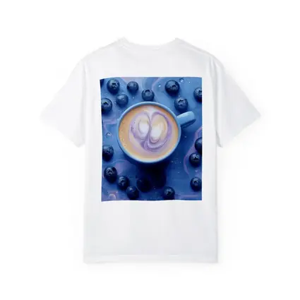 Blueberry Latte Art Blue Marble Background