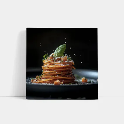 Spaghetti Pasta Stack Dark Background