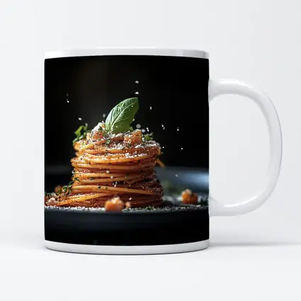 Spaghetti Pasta Stack Dark Background