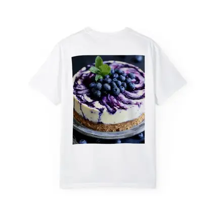 Blueberry Swirl Cheesecake on Dark Background
