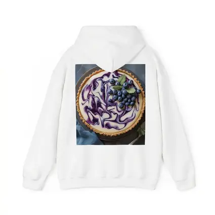 Blueberry Swirl Cheesecake Tart Blue Background
