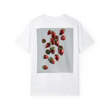 Fresh Strawberries Falling On White Background