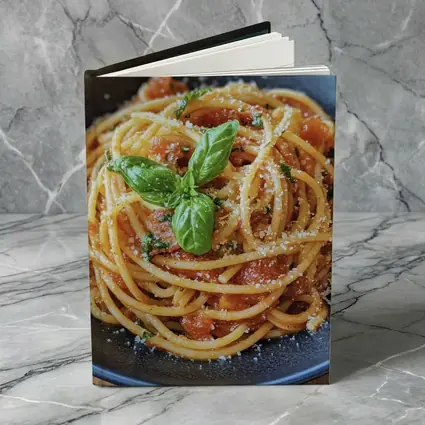 Spaghetti Tomato Sauce Basil Parmesan Dark Bowl