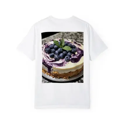 Blueberry Swirl Cheesecake Fresh Mint Topping