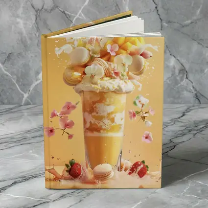 Mango Milkshake With Macarons And Flowers