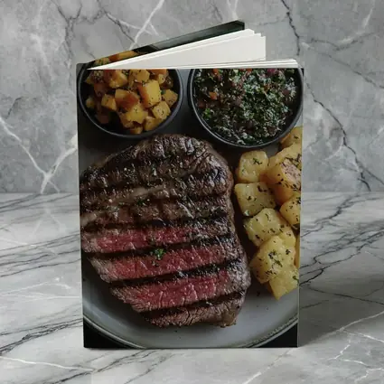 Grilled Steak Plate With Chimichurri And Potatoes