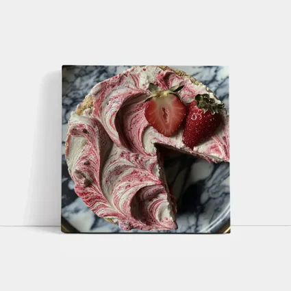 Strawberry Swirl Cheesecake Marble Background