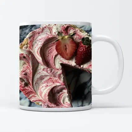 Strawberry Swirl Cheesecake Marble Background