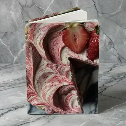Strawberry Swirl Cheesecake Marble Background