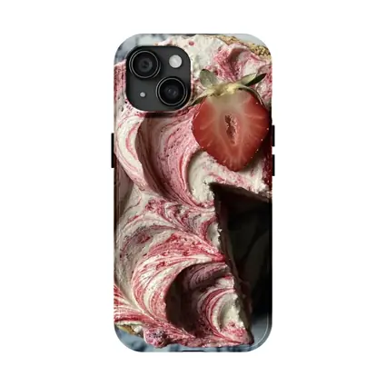 Strawberry Swirl Cheesecake Marble Background