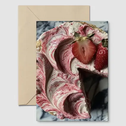 Strawberry Swirl Cheesecake Marble Background