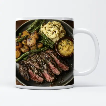 Grilled Steak Plate With Roasted Vegetables