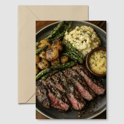 Grilled Steak Plate With Roasted Vegetables