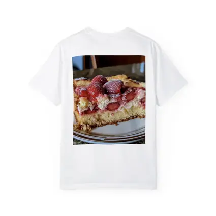 Strawberry Cream Cake Slice On Plate