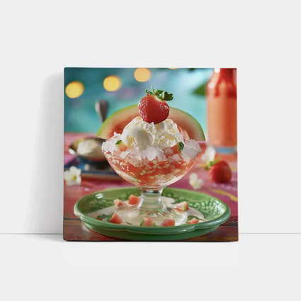 Watermelon Ice Cream Sundae Summer Dessert